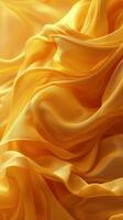 AI generated Close-up View of Yellow Fabric photo