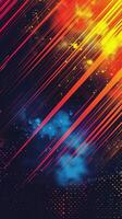 AI generated Colorful Abstract Background With Wavy Lines photo