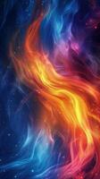 AI generated Colorful Abstract Background With Wavy Lines photo