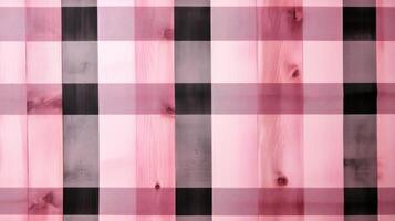 AI generated A buffalo plaid pink background for a rustic theme. Generative AI photo