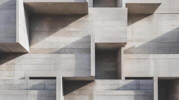 AI generated A closeup of brutalist concrete showcasing its texture. Generative AI photo