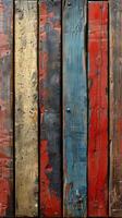 AI generated Close-Up of Painted Wooden Fence photo