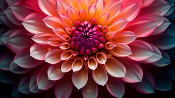 ai generado un hiper ampliado en perspectiva de un floreciente flor. generativo ai foto