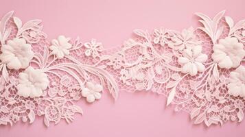 AI generated A lacey damask pink background with ornate patterns. Generative AI photo