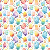 AI generated Watercolor Easter Eggs Pattern photo