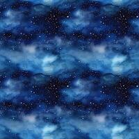 AI generated Cute watercolor pattern with blue clouds. photo