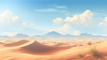 ai generado sereno Desierto paisaje con arena dunas. generativo ai foto
