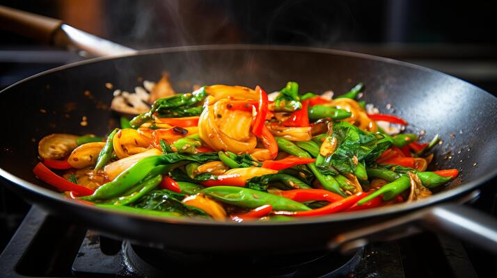 Stir Fry Vegetables Stock Photos, Images and Backgrounds for Free Download