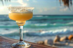 AI generated Margarita With Lime Slice photo