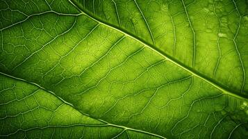 AI generated Abstract hyper zoom revealing the texture of a leaf's surface. Generative AI photo