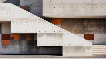 AI generated An abstract composition exploring the essence of brutalist design. Generative AI photo