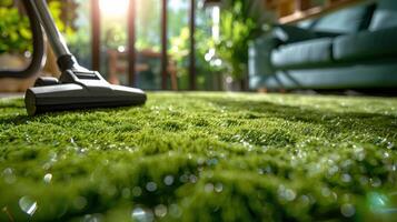 AI generated Vacuum Cleaner Close Up on Grass photo