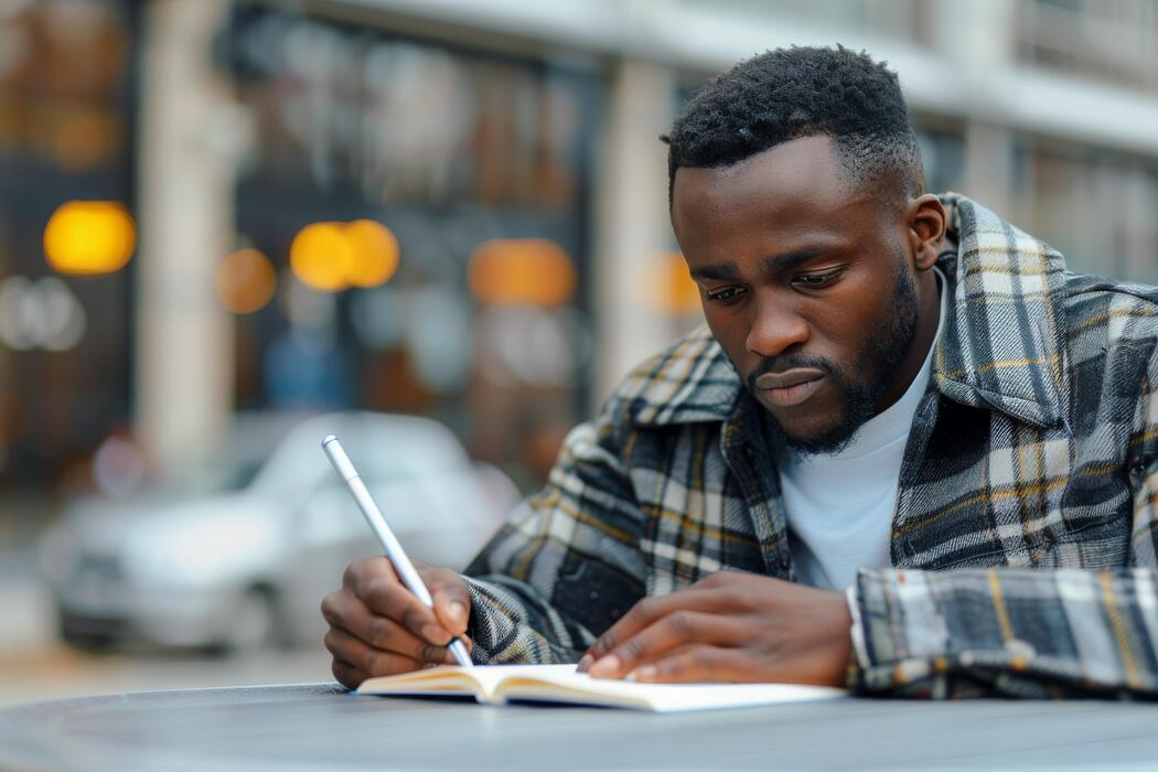 Black Man Writing Stock Photos, Images and Backgrounds for Free Download