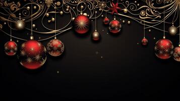 AI generated Elegant christmas festive background. Generative AI photo