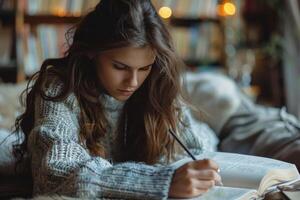 ai generado persona participación un libro foto