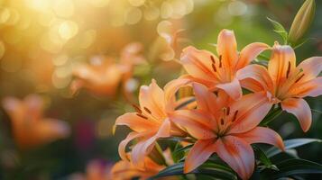 AI generated Cluster of Flowers in Grass photo