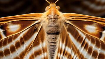 AI generated Hypnotic hyper zoom into the pattern of a moth's wing. Generative AI photo