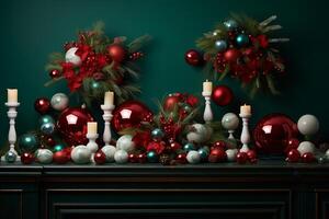 AI generated Playful holiday accents invoking the spirit of the season. Generative AI photo