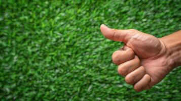 AI generated Hand Holding Object Up photo