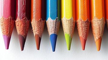 AI generated Stack of Colorful Pencils photo