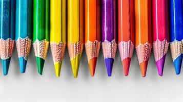 AI generated Group of Colored Pencils Arranged Together photo