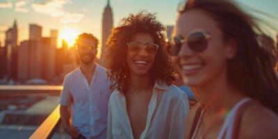 AI generated Group of Women Standing on a Beach photo