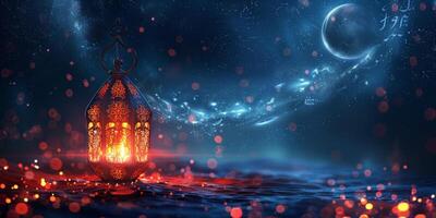 AI generated Crescent Hanging From Lantern photo