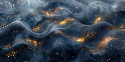 AI generated Luminous Wave Painting photo