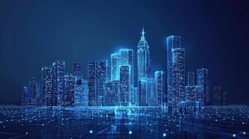 AI generated Cityscape With Dense Buildings photo