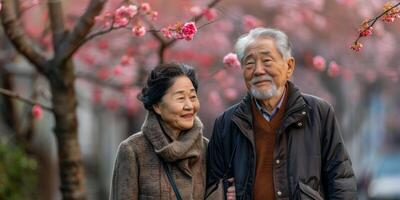 AI generated Man and Woman Standing Under Tree photo