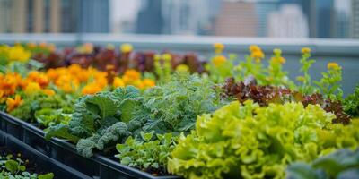 ai generado diverso lleno de plantas jardín foto