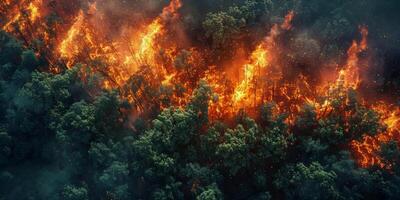 AI generated Full Forest Fire photo