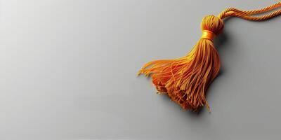 AI generated Orange Tassel Hanging on Wall photo