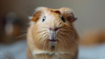 AI generated Close Up of a Brown and White Hamster photo