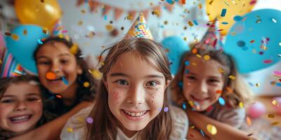 AI generated Group of Young Girls Standing Together photo