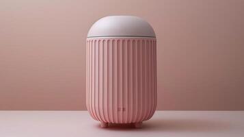 AI generated Pink Room With Two Pink Vases and Pink Wall photo