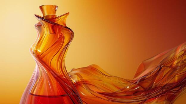 ai generado vaso florero con fluido tela foto