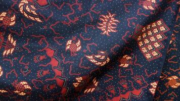 Traditional batik native to Pekalongan, Central Java, Indonesia with elegant classic motifs photo