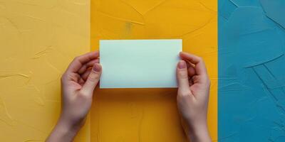 AI generated Person Holding Piece of Paper in Hands photo