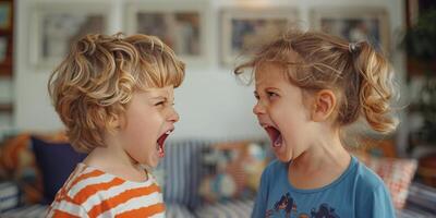AI generated Two Little Girls Standing Together photo