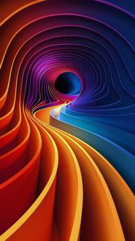 ai generado vistoso túnel iluminado en computadora generado imagen foto