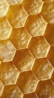 AI generated Close Up View of a Honeycomb photo