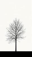 AI generated Bare Tree in Monochrome photo