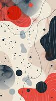 AI generated Abstract Painting With Circles and Dots photo