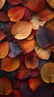 AI generated Leaves Painting on White Background photo