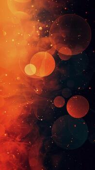 ai generado naranja y negro antecedentes con círculos foto