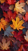 AI generated Pile of Fallen Leaves on Ground photo