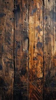 AI generated Close Up View of a Wooden Fence photo