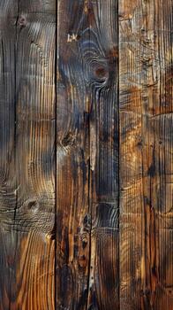 AI generated Close Up View of a Wooden Fence photo
