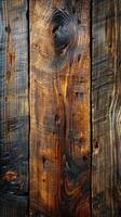 AI generated Close Up View of a Wooden Fence photo